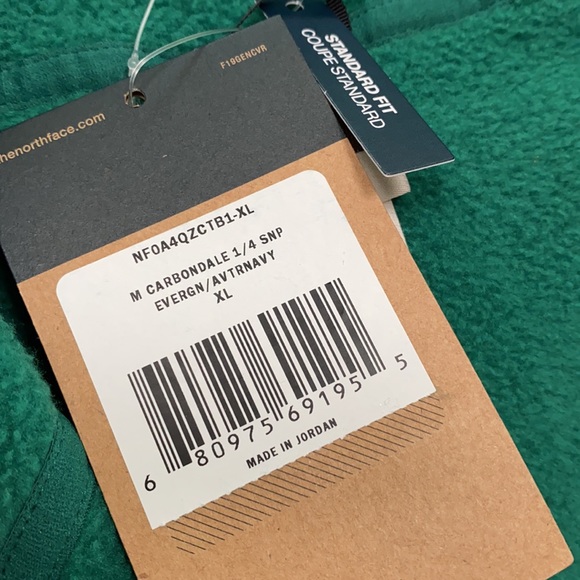 TNF Mens FLEECE 1/4 snap Hoody - Picture 5 of 8